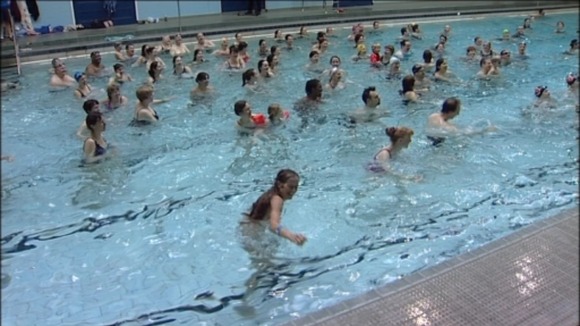 Swimmers at the City Pool