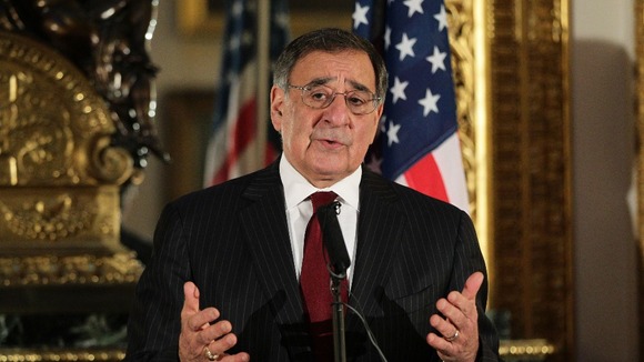 US Defence Secretary Leon Panetta in London on January 19.