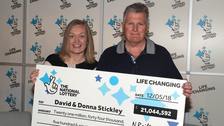 Couple went a week without checking £21m ticket