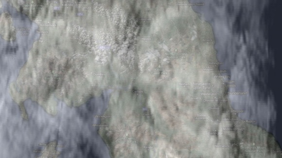 clse up of northern UK satellite image 4.15pm 7th April 2012