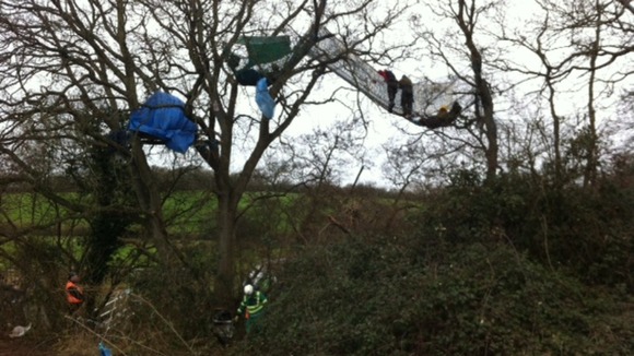 Protesters Hastings - Bexhill link road
