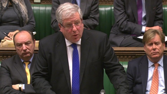 Transport Secretary Patrick McLoughlin speaking to the House of Commons