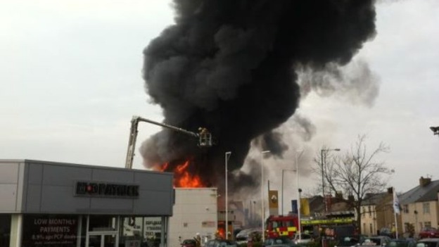 The scene at Gilesgate