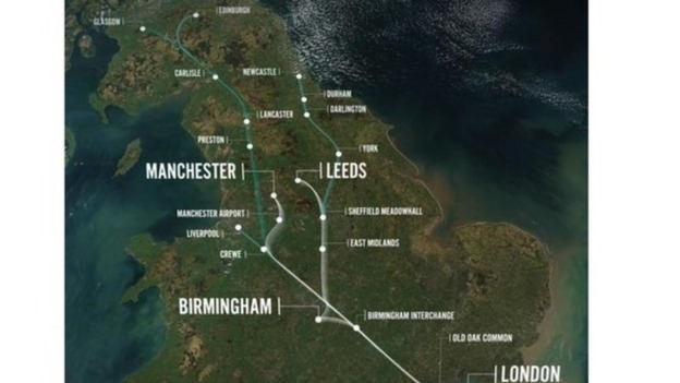 The HS2 high speed rail network