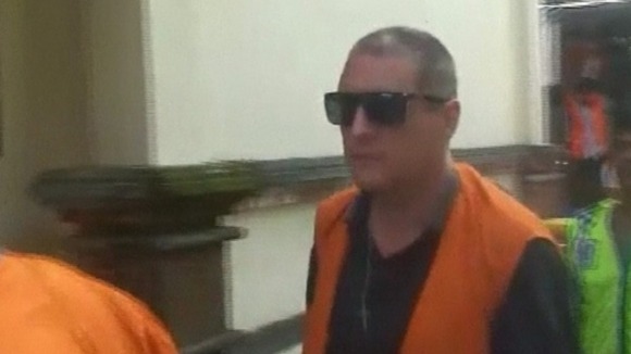 Julian Ponder arrives at court in Bali.