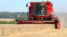 A combine at work in an Essex field