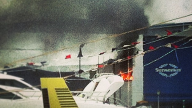 Fire at Poole Quay