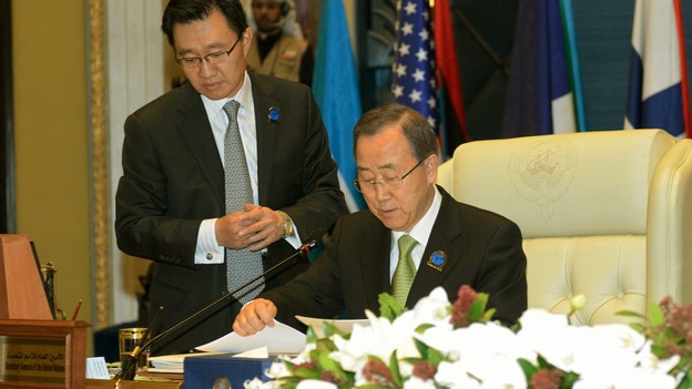 UN Secretary-General Ban Ki-moon, at a conference of donors in Kuwait