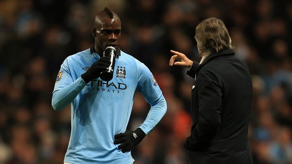 Roberto Mancini and Mario Balotelli