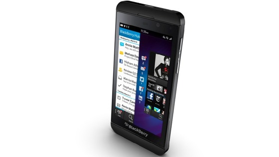 The front of the new Blackberry 10