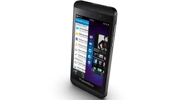 The front of the new Blackberry 10