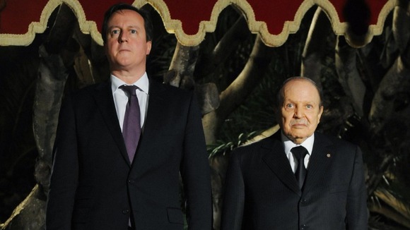 David Cameron meets the Algerian President Abdelaziz Bouteflika