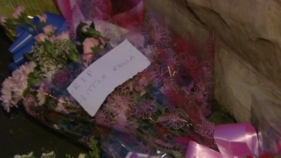 Flowers outside the house on Scarlett Street, Burnley.