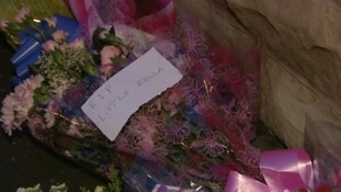 Flowers outside the house on Scarlett Street, Burnley.