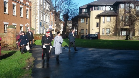 The Princess Royal arrives in Chelmsford