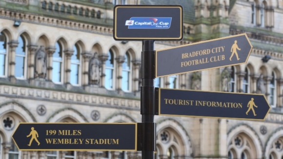 The road to Wembley sign