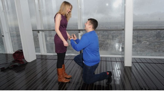 Proposal at Shard opening