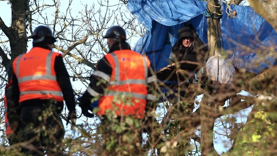 Campaigners at Combe Haven Valley were moved on by bailiffs earlier this week.