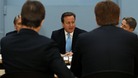 The Prime Minister pictured chairing a regional cabinet meeting in Leeds last month.