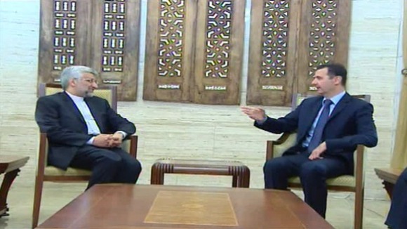 President Assad meeting Saeed Jalili