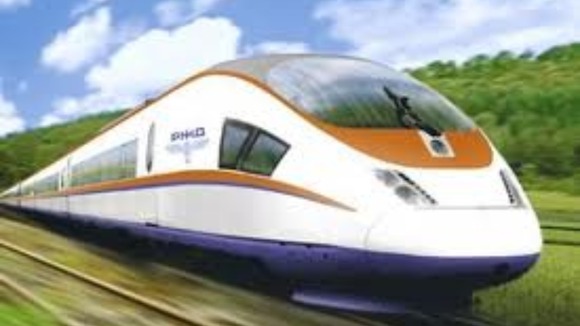 Artist's impression of high speed train
