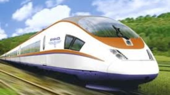 Artist's impression of high speed train