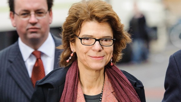Vicky Pryce arriving at court this morning