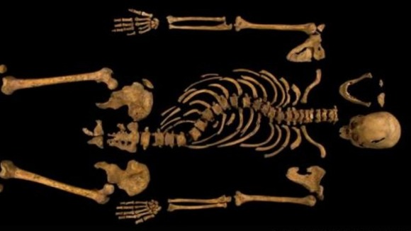 The University of Leicester releases an image of the first full picture of the skeleton believed to be Richard III.