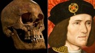 The skeleton found in a Leicester car park that scientists say belongs to King Richard III, right.
