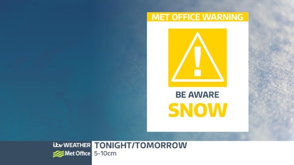 Yellow warning in place for the rest of the East Midlands