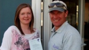 Lois with her instructor