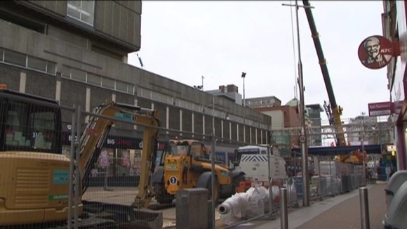 A huge crane was brought in to remove the 130 year old structure