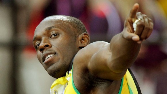 Usain Bolt pictured after winning the men's Olympic 100m final.
