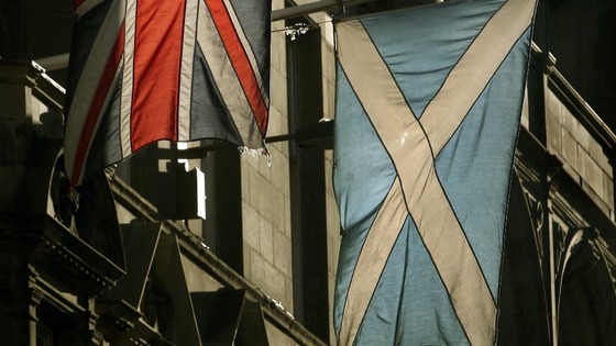 Scottish and UK flags