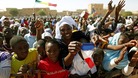 Crowds greeting the French President Francois Hollande