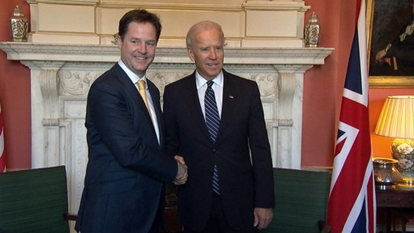 Deputy Prime Minister welcomes US Vice President Joe Biden to Downing Street