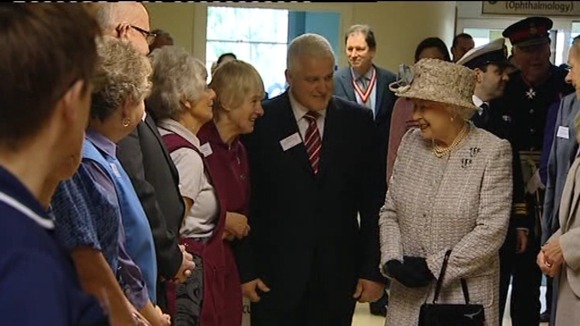 The Queen at the Queen Elizabeth Hospital in King's Lynn