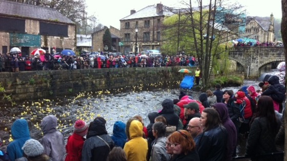 hebden Bridge's annual duck race