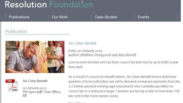 A shot from the page on their website where you can find useful information on the rise in council tax