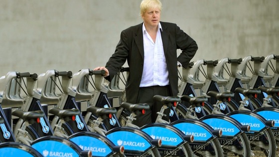 Boris with his bikes in London