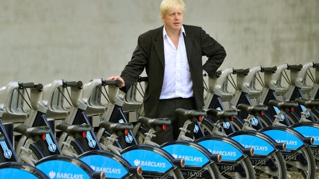 Boris with his bikes in London