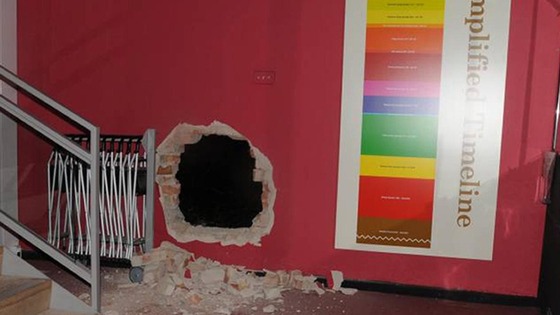 The scene of the robbery at Durham University