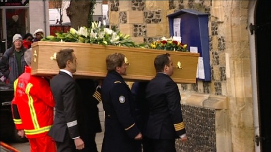 Funeral of Nottingham pilot, Peter Barnes