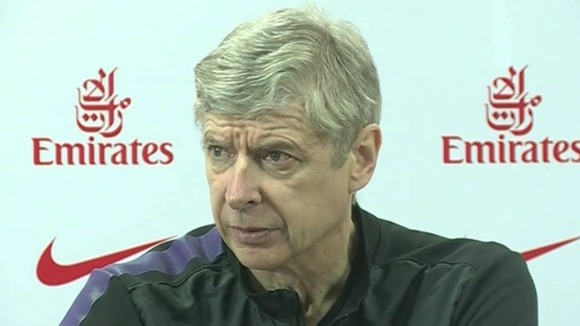 The Arsenal manager speaking at a press conference yesterday