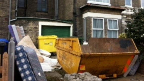 Left mattresses outside care home