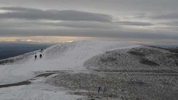 Wintry walk in the Malvern Hills.