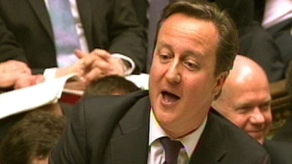 David Cameron speaks during Prime Minister's Questions