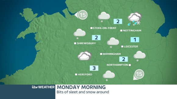Monday morning weather.