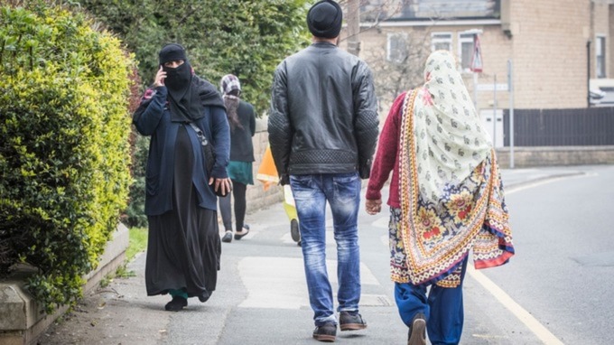 Woman in burka in Bradford