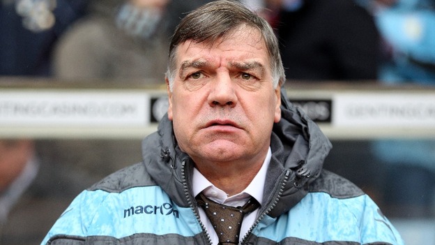 Sam Allardyce watching his team being defeated by Aston Villa at the weekend